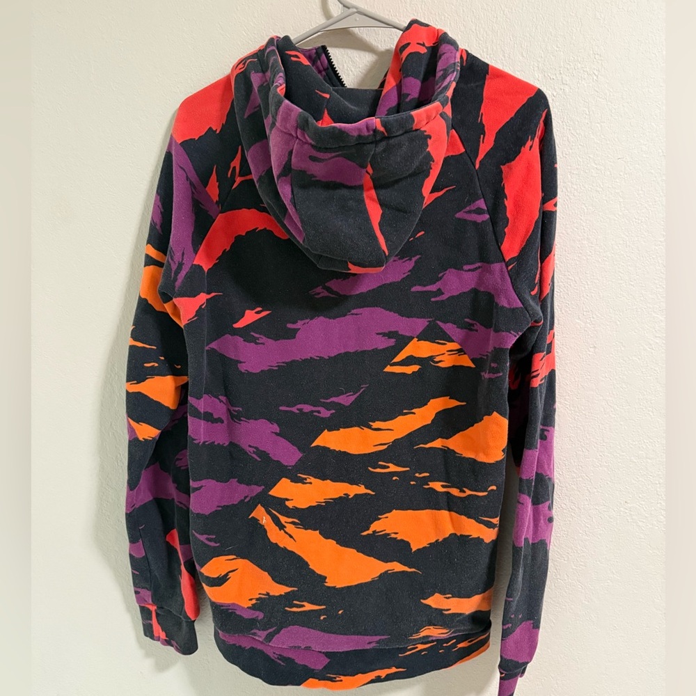 Jordan Air Full Zip Hoodie Colorblock Camo Purple Orange Black Size S - Picture 4 of 5